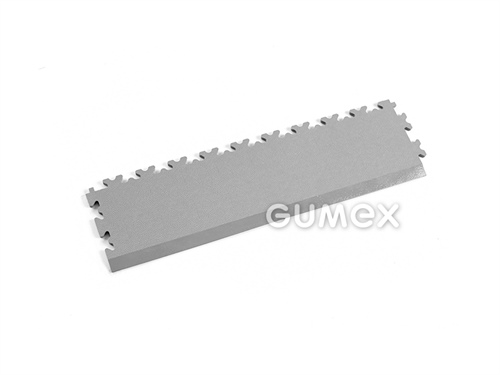 Nábehová hrana FORTELOCK 2025 k dlaždici FORTELOCK, hrúbka 7mm, 510x140mm, 92°ShA, dezén koža, PVC, šedá